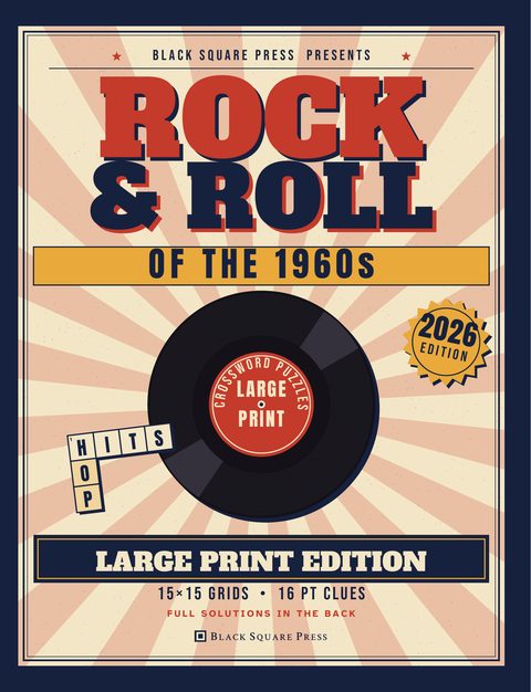 Cover of Rock & Roll of the 1960s Crossword Puzzles, Large Print Edition